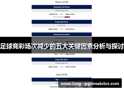 足球竞彩场次减少的五大关键因素分析与探讨 足球竞彩场次减少的五大关键因素分析与探讨